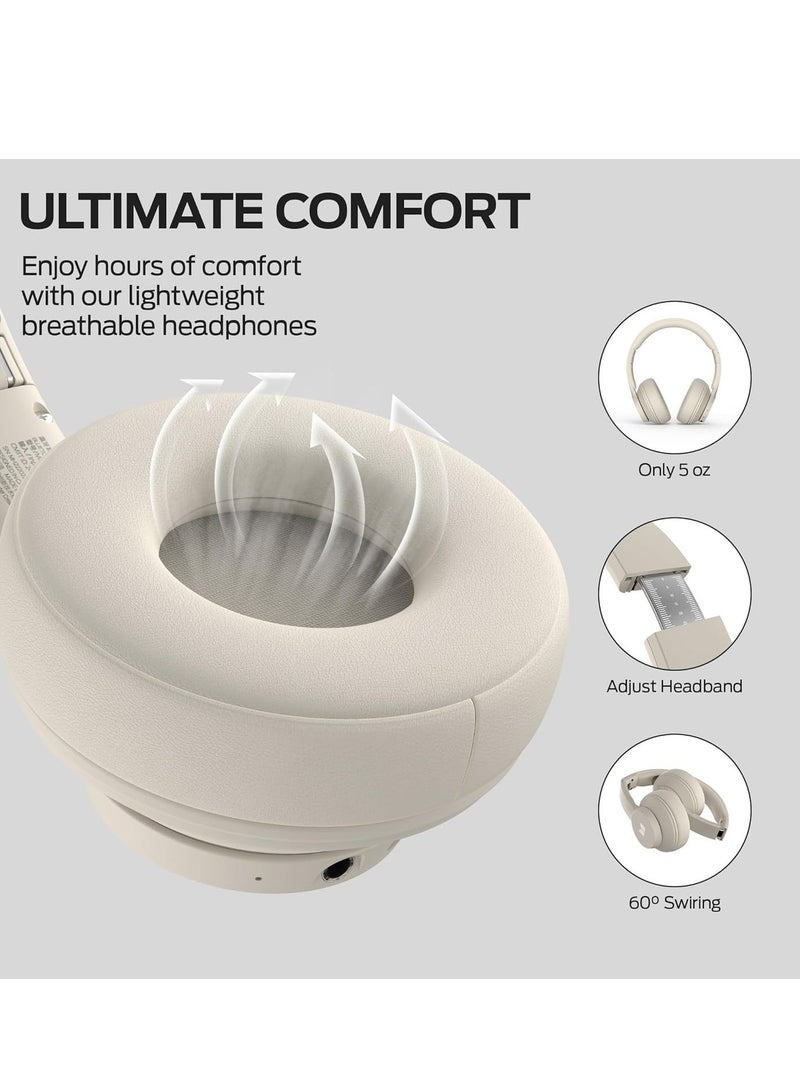 Monster Mission 100 Bluetooth Headphones, Over Ear Headphones with Immersive Bass, Crystal Clear Call, 40H Playtime, Bluetooth 5.4, Comfortable Fit Wireless Headset for Travel Work - Image 4